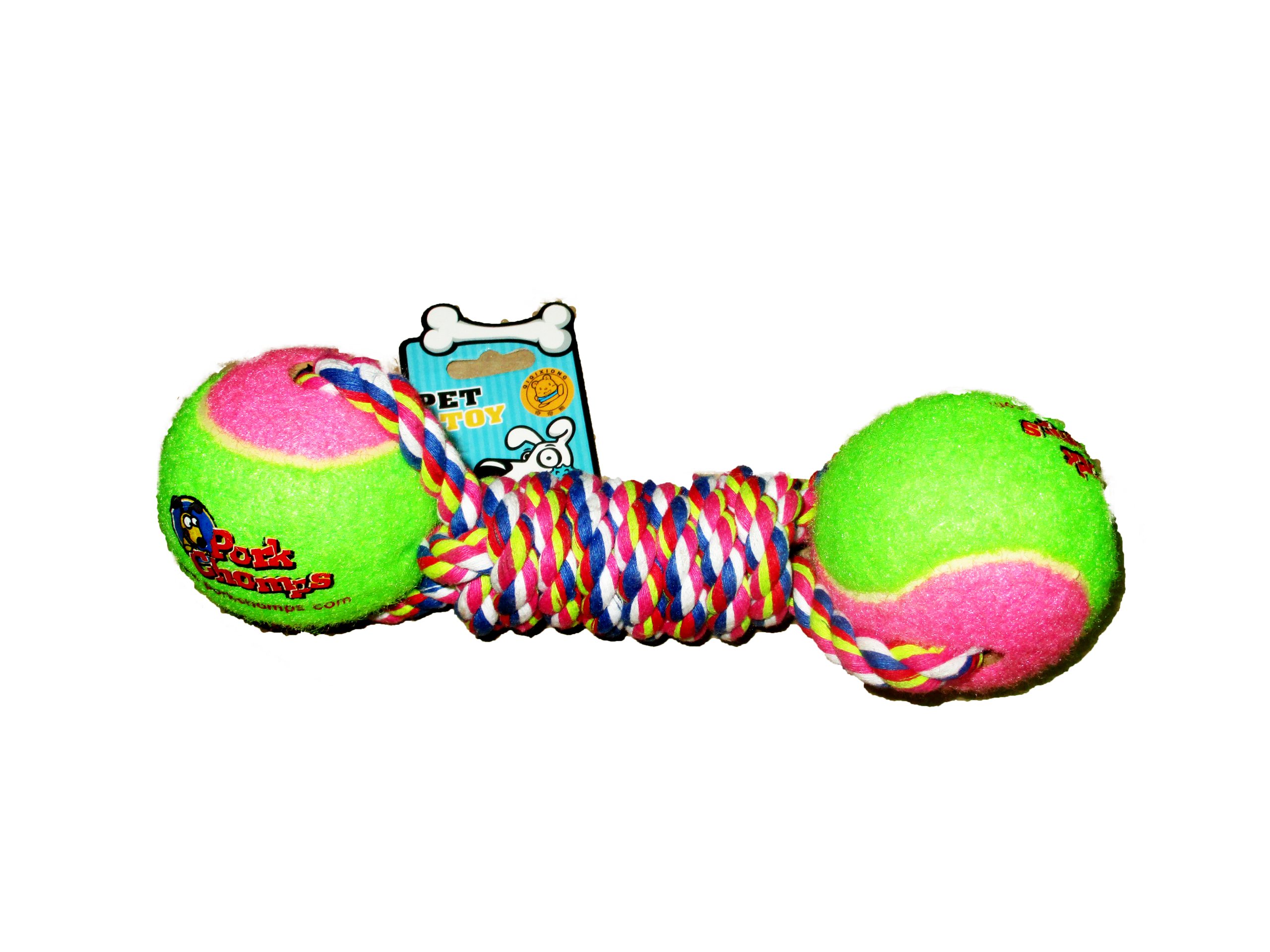 double ball dog toy