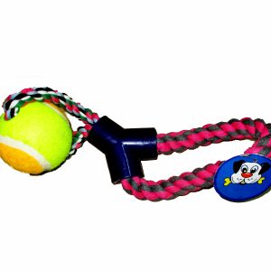 Small Ball with Rope (Dog Toy)